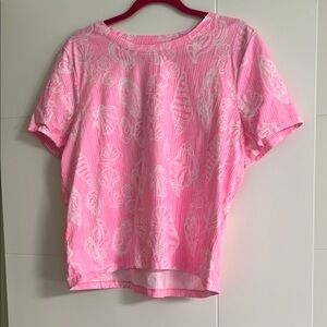 Pink Seashell Print Women's Lilly Pulitzer Top